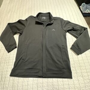 Adidas Golf Mens Full Zip Track Jacket Black Mock Neck AE7972 Medium